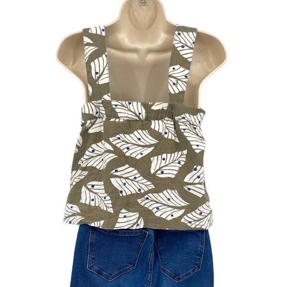 Free Assembly Tropical Palm Leaf Crop Top Size XS - Picture 4 of 11